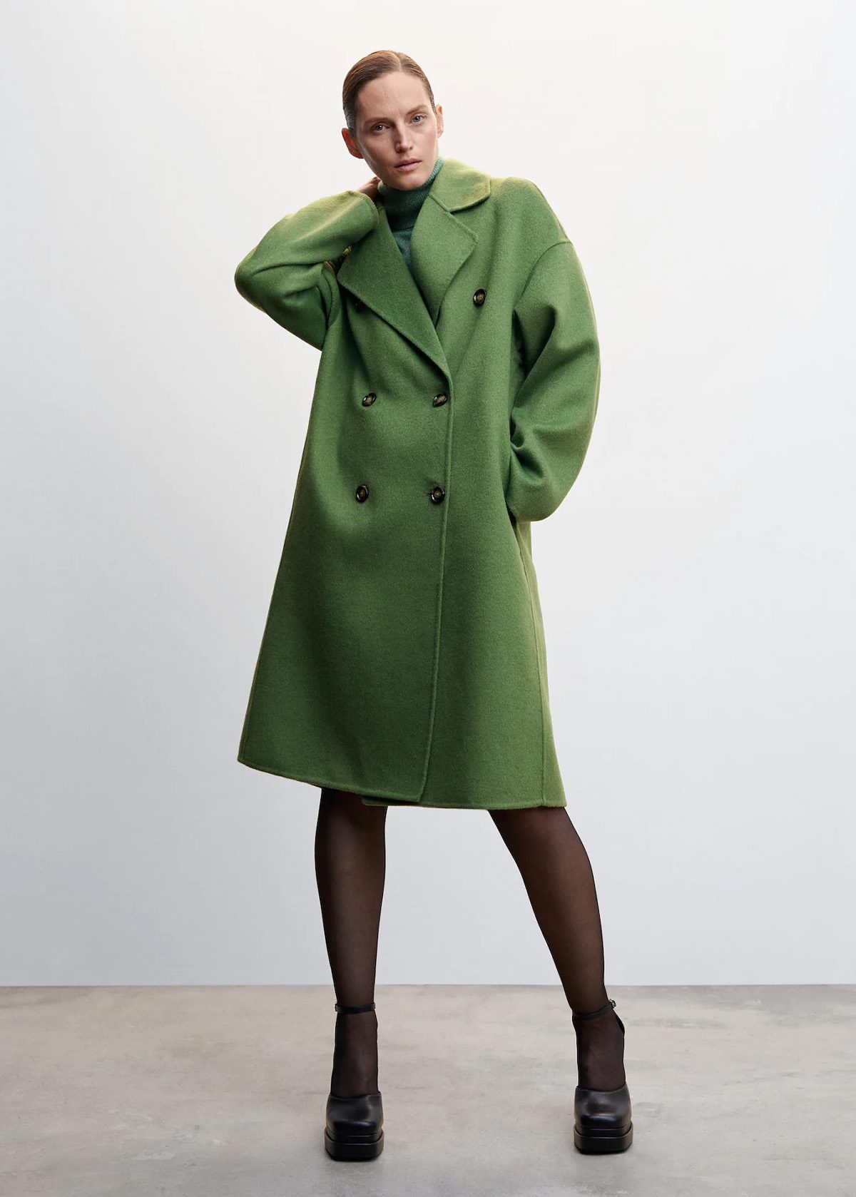 Handmade oversized wool coat