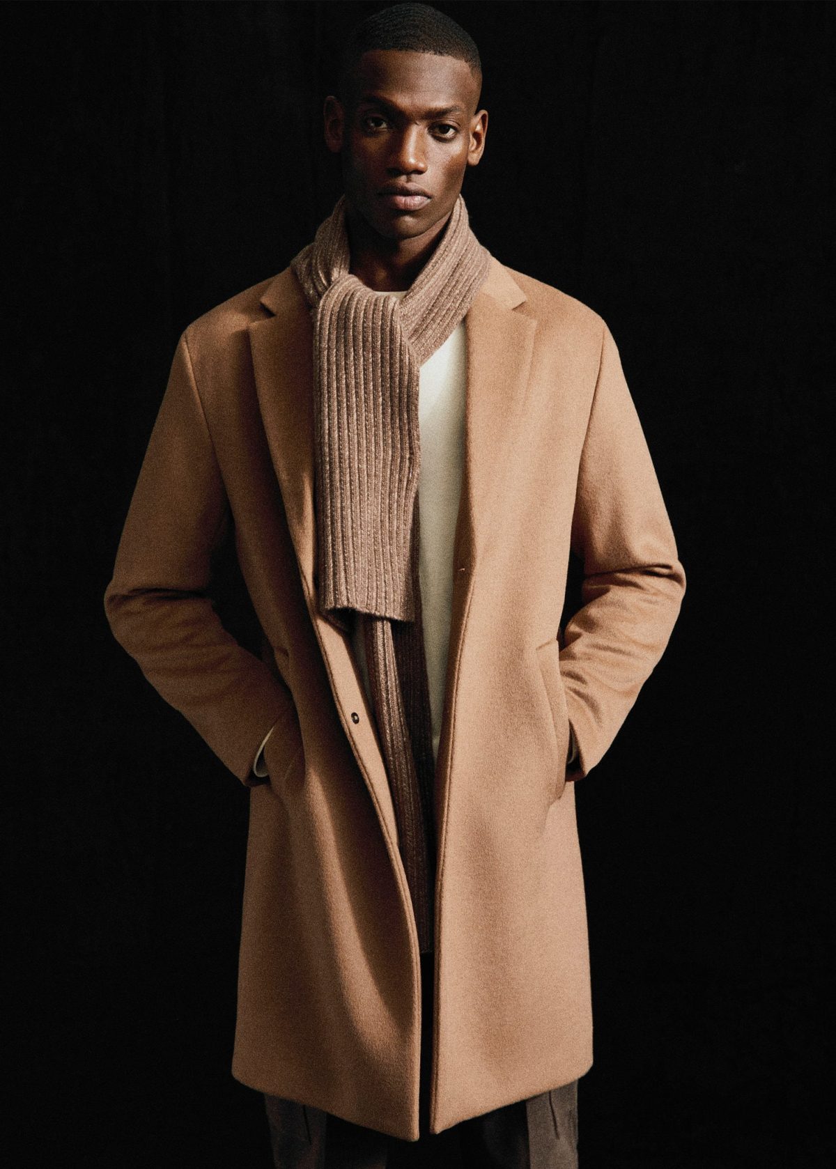 Long recycled wool coat